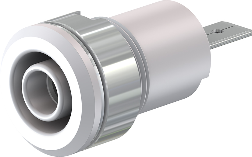 4 mm veiligheidssokkel wit - SLB4-F/A wit