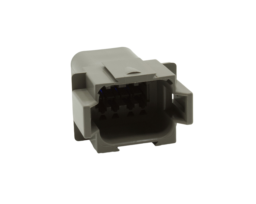 8 Contacts Female Standard Rectangular Grey Connector