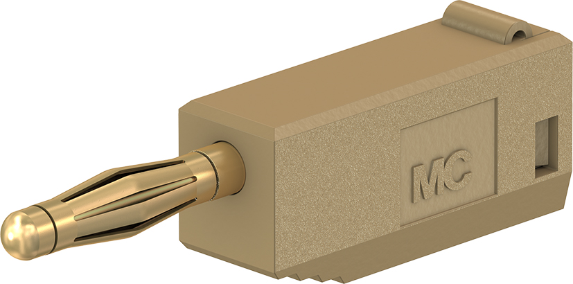 2 mm stekker compleet bruin - SLS205 bruin