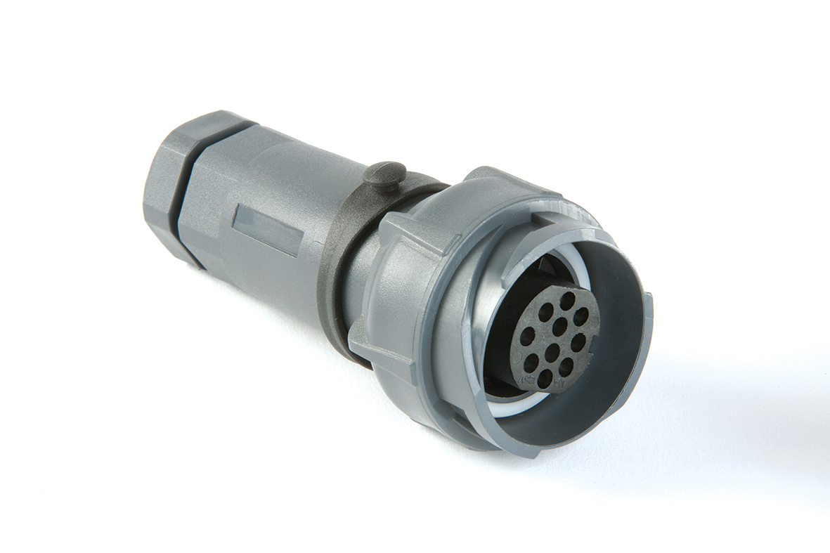 PXP7011 Series 6 Contact Socket Screw Termination (contacts supplied fitted) 9mm-11mm Cable (Black Gland) Plastic Body