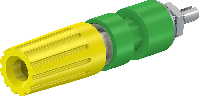 4 mm bevestigingspen groen/geel - PK4-T groen/geel