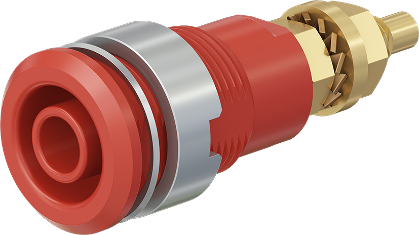 4 mm veiligheidssokkel rood - SLB4-G rood