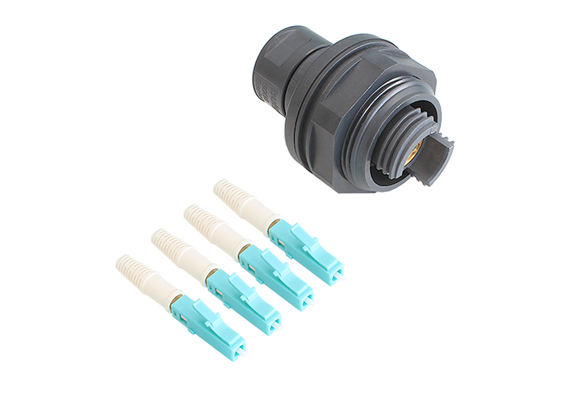 4 Channel Jam Nut to LC Connector Cable Assembly