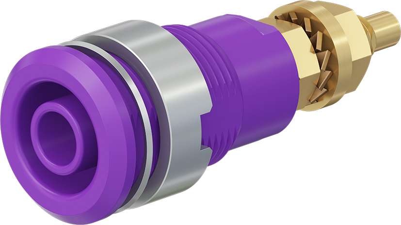 4 mm veiligheidssokkel violet - SLB4-G violet