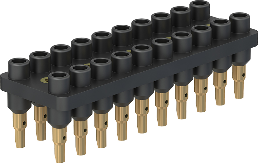 2 mm 20-polige stekkerstrip zwart - BL2-12/20/A zwart