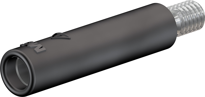 4 mm zwarte fitting - B4-E-M4-I zwart