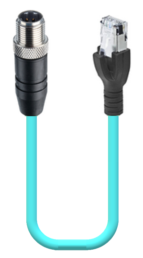 Fast Ethernet Cat5e, double-ended cord set