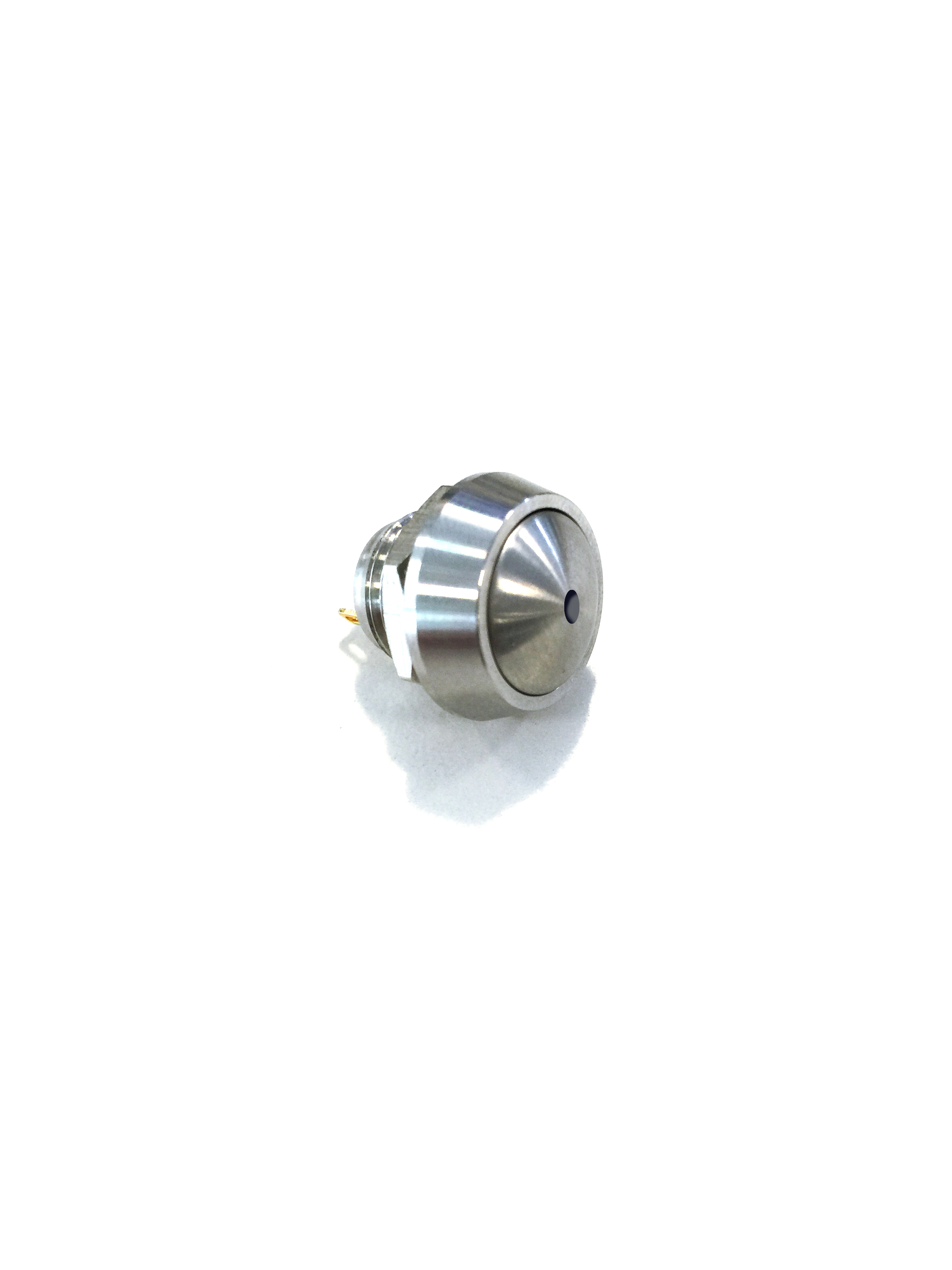 Push Button Switch MMPI0120 Series IP65 Stainless Steel Body And Button 24V DC Blue LED Dot 2mm x 0.5mm Pin Termination