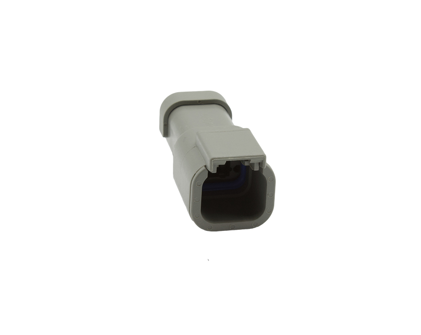 4 Contacts Female Miniature Rectangular Grey Connector - PEC