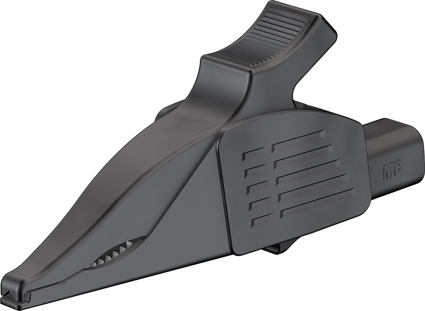 4 mm testclip dolfijn zwart - XDK-1033/I-2 zwart