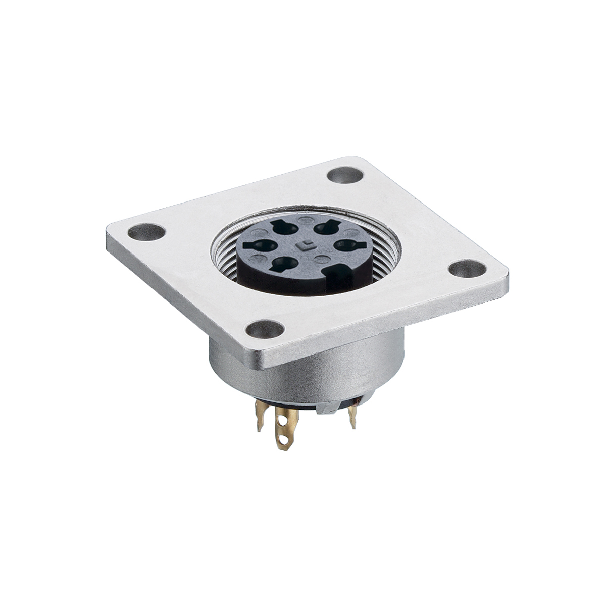 Flange chassis socket acc. to IEC 61076-2-106