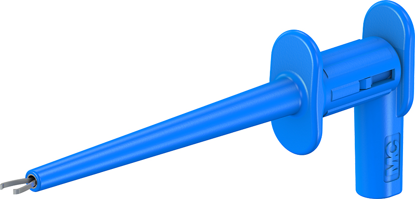 2 mm veiligheidstestclip blauw - MicroGrip-XB blauw