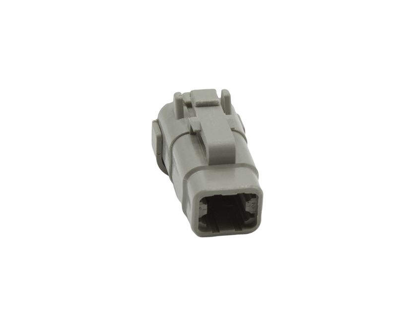 4 Contacts Female Miniature Rectangular Grey Connector - PEC