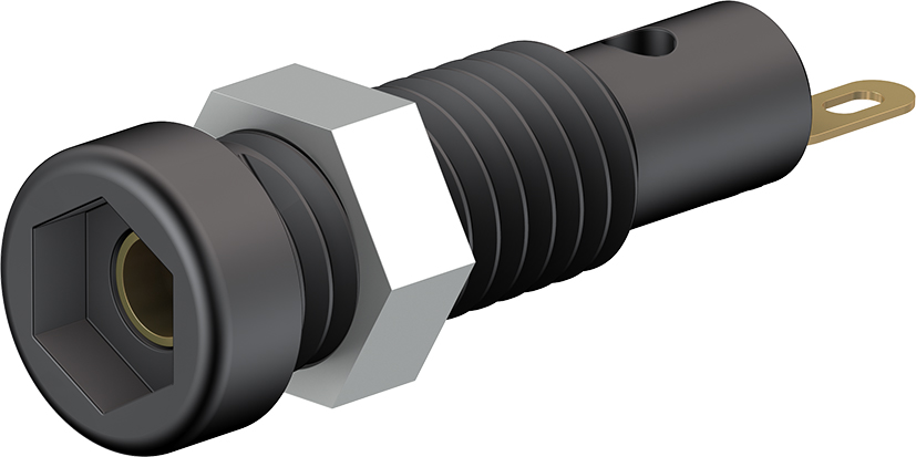 2 mm zwarte socket - LB2-IF zwart