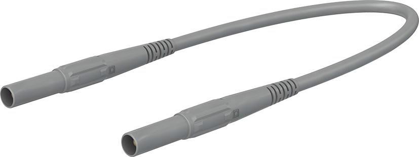 4 mm veiligheidstestkabel 50 cm grijs - XMF-419 grijs