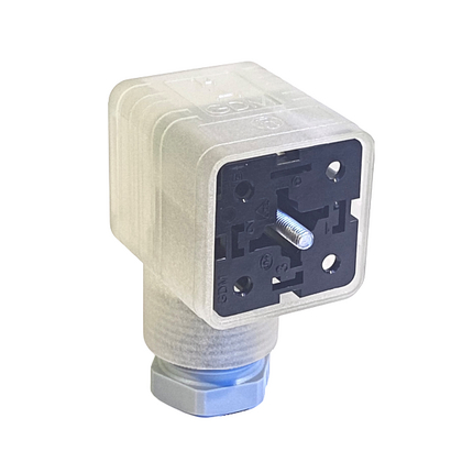 DIN 43650 - 2 polen + aarde, LED-indicator, PG11, vorm A