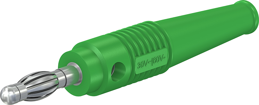 4 mm inline stekker groen - L-41Q groen