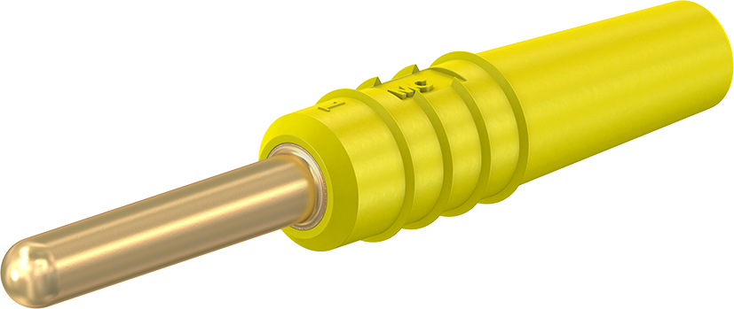 2 mm stekker compleet geel - SLS2-S geel