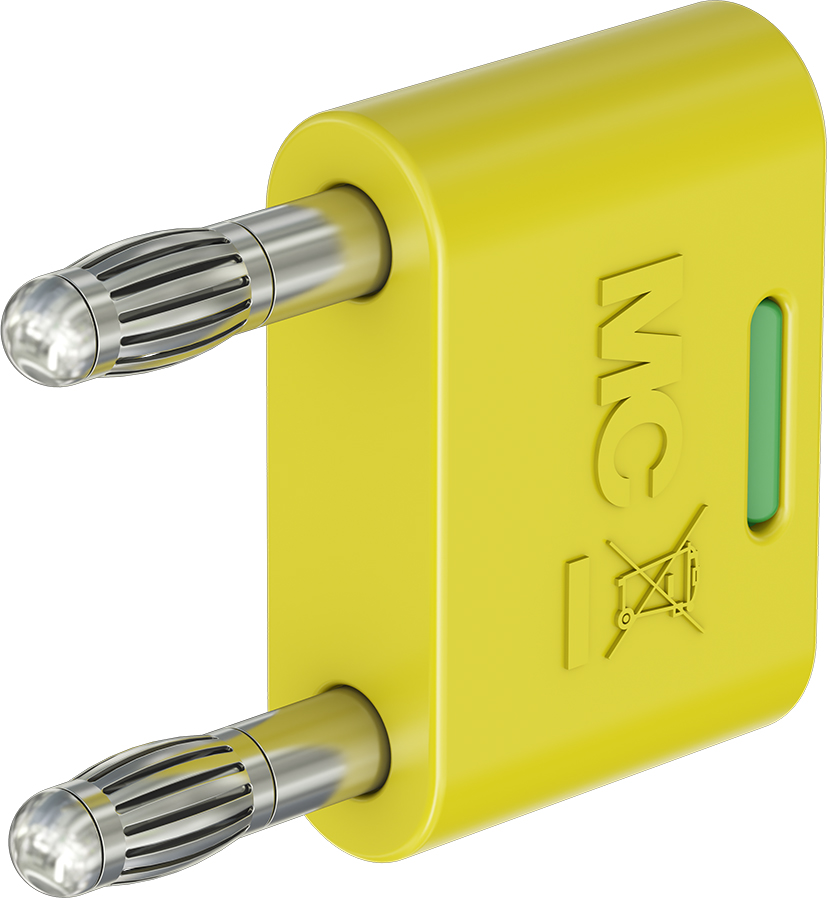 4mm geïsoleerde verbindingsstekker groen-geel - KS-4N-19 groen-geel