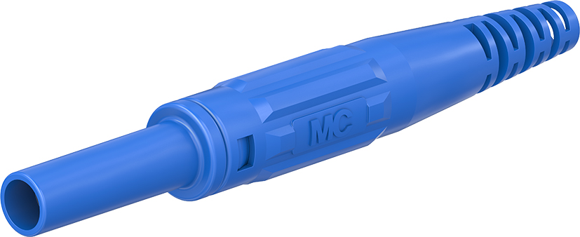 4 mm veiligheidssokkel blauw - XK-410 blauw