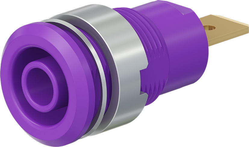 4 mm veiligheidssocket violet - SLB4-F6,3 violet