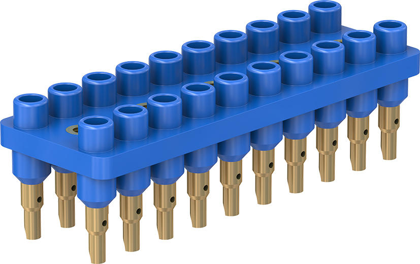2 mm 20-polige stekkerstrip blauw - BL2-12/20/A blauw