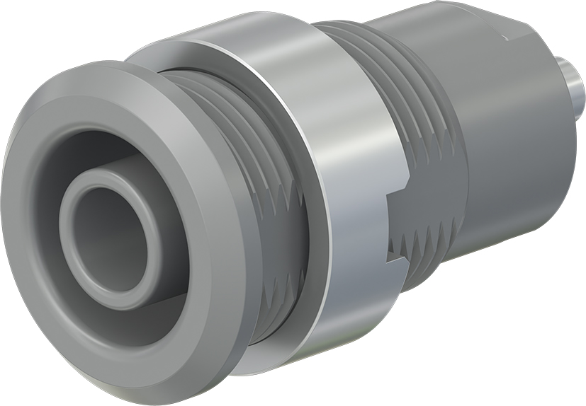 4 mm veiligheidssokkel grijs - SLB4-E grijs