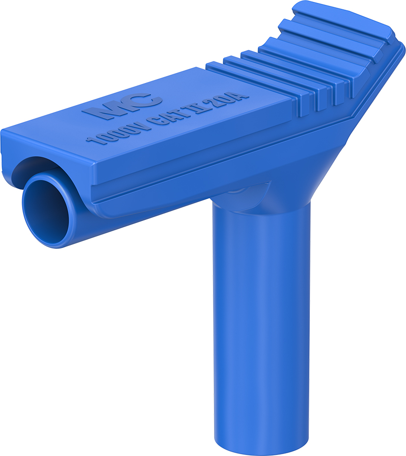 4 mm rechtshoekige stekeradapter blauw - XWA-4/19 blauw