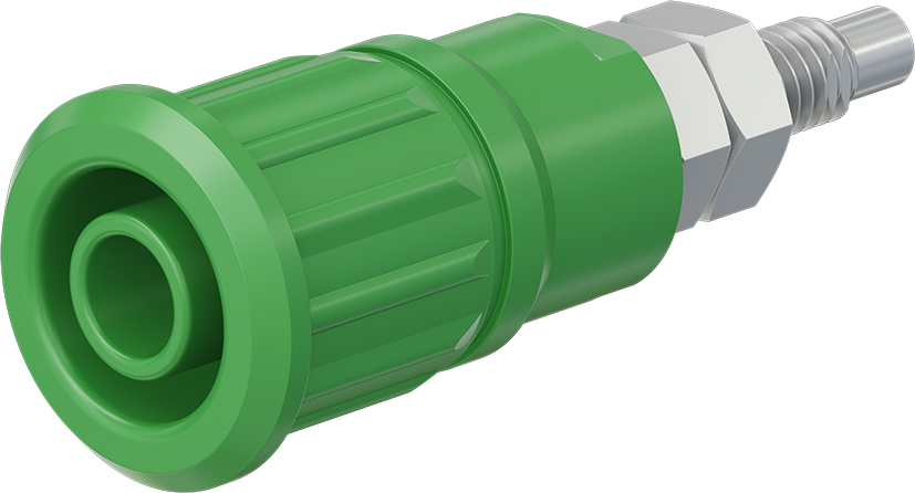 4 mm veiligheidssokkel groen - SEB4-G/N-X groen