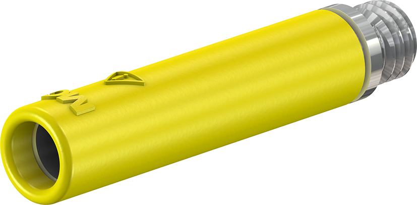 4 mm gele sokkel - B4-E-M5-I geel