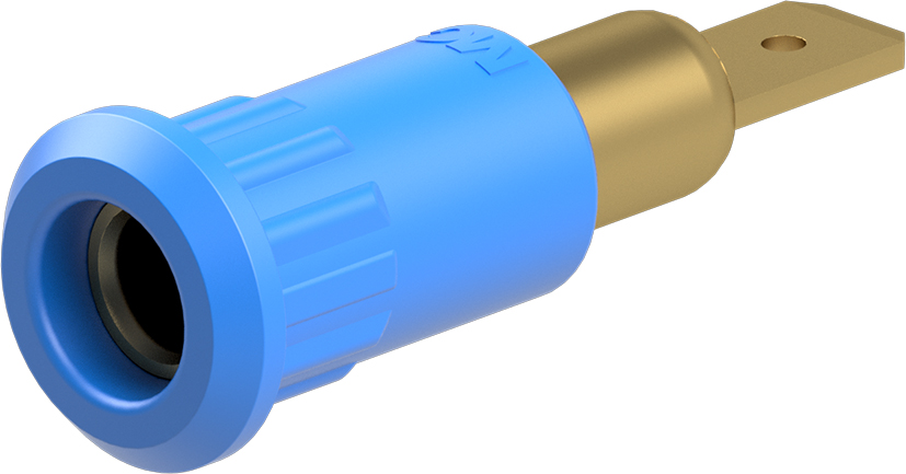 4mm fitting blauw - EB4-IF/A blauw