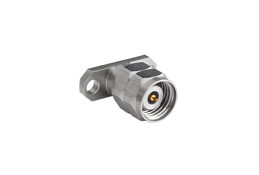 2.4mm Plug Straight 2 Hole Flange RF Connector