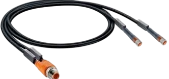 M12 Y splitter kabel  M12 mannelijk naar twee M8 Vrouwelijk