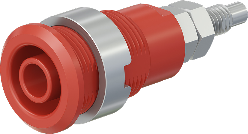 4 mm veiligheidssocket rood - SLB4-G/N-X rood