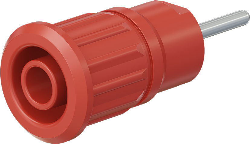 4 mm veiligheidscontactdoos rood - SEB4-R/N rood