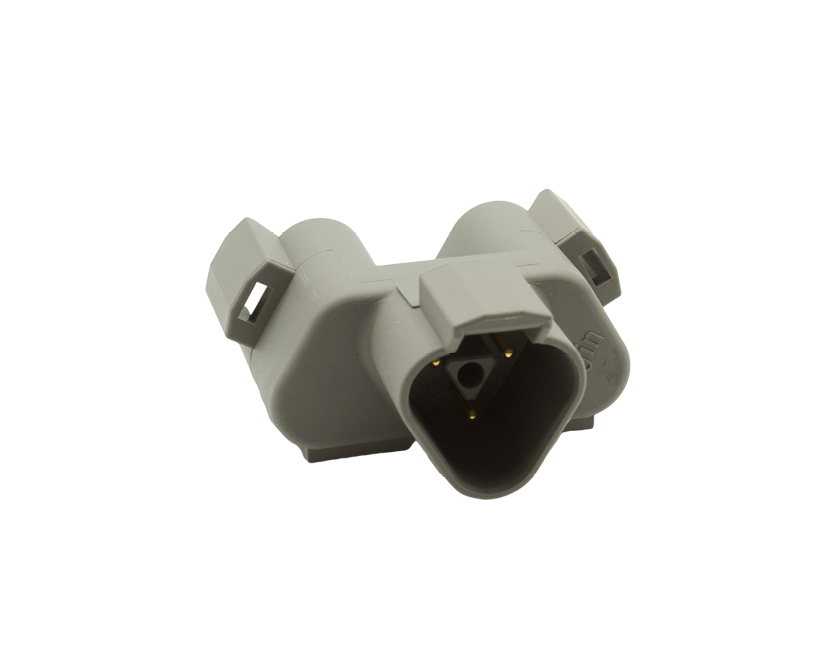 3 Contacts Female Standard Rectangular Grey Connector - YTY