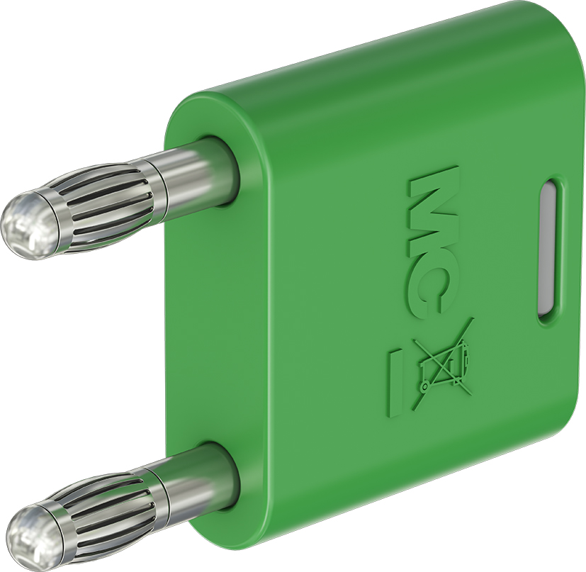 4mm geïsoleerde aansluitstekker groen - KS2-4N-19 groen
