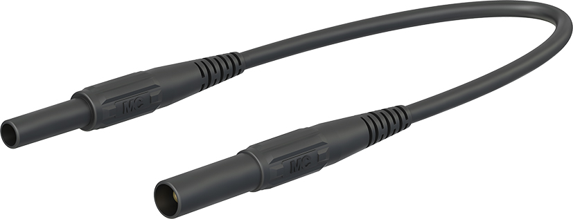 4 mm veiligheidstestkabel 50 cm zwart - XKF-414 zwart