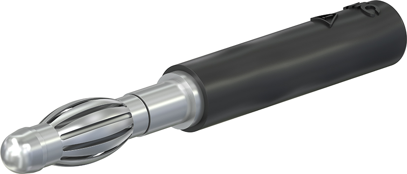 4 mm stekker zwart - LS410-I zwart