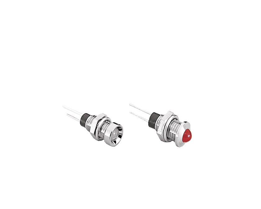 DX1118 Series Prominent Profile Chrome Plated Brass Bezel Green LED