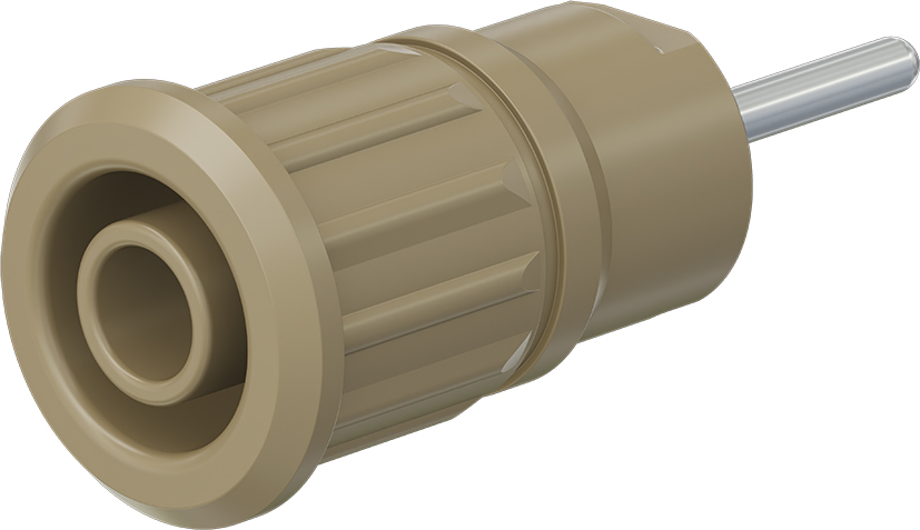 4 mm veiligheidscontact bruin - SEB4-R/N bruin