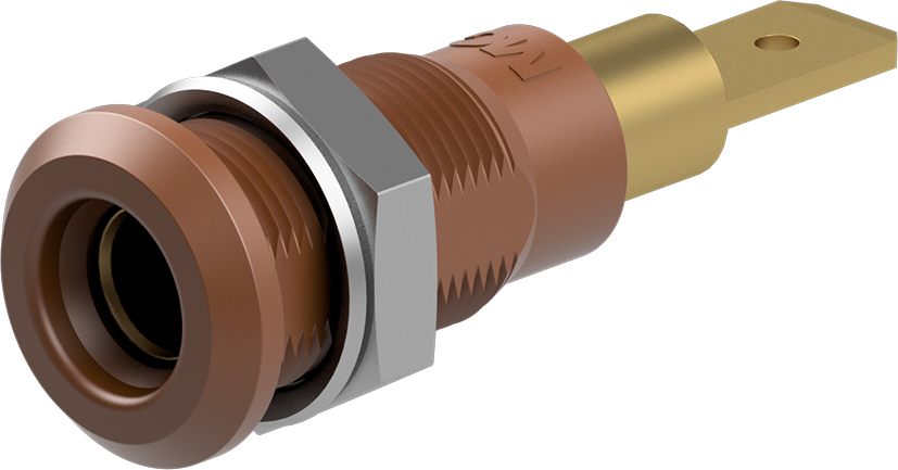4mm contactdoos bruin - LB4H-IF/A bruin