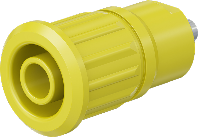 4 mm veiligheidscontact geel - SEB4-E geel