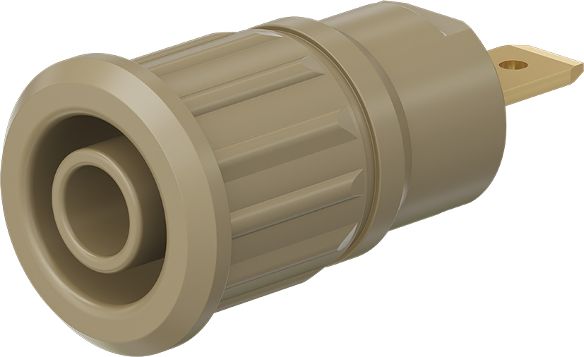 4 mm veiligheidssocket bruin - SEB4-F bruin