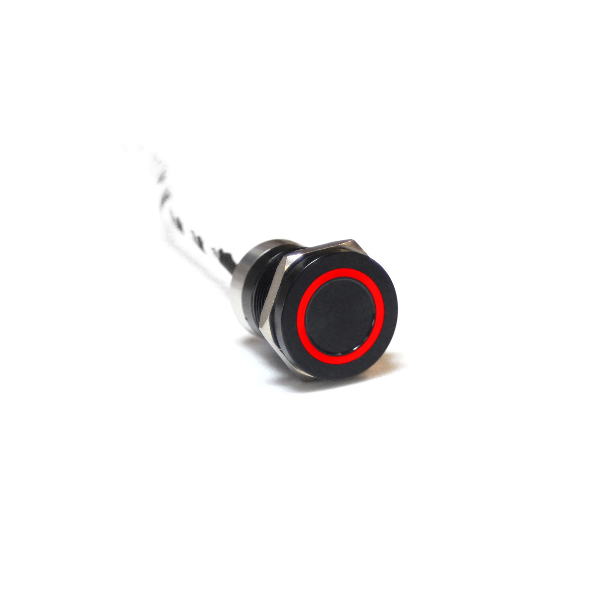 Capacitive switch, 19 mm, Normally Closed ,Aluminium ,Black Anodised ,Green & Red LED ,12 VDC