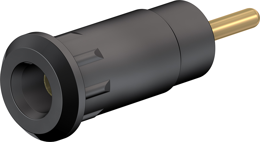 2 mm geïsoleerde stijve stopcontact zwart - SEB2-R zwart