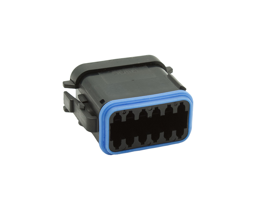 12 Contacts Male Standard Rectangular Grey Connector - PEC