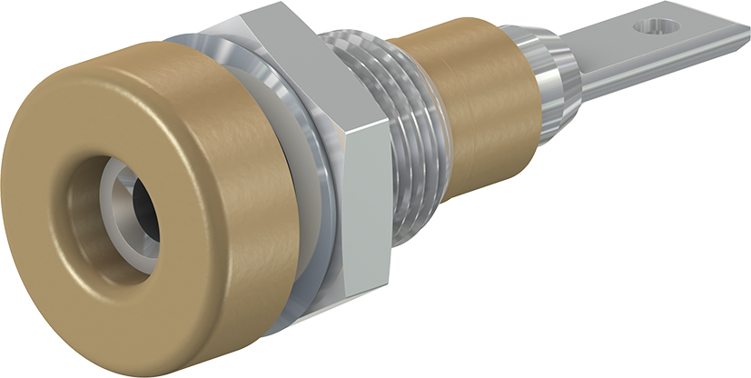 2 mm bruine fitting - LB-I2R bruin - zeskantmoer