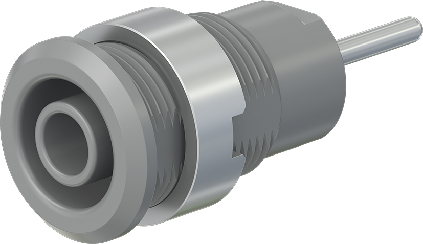 4 mm veiligheidssokkel grijs - SLB4-R/N-X grijs
