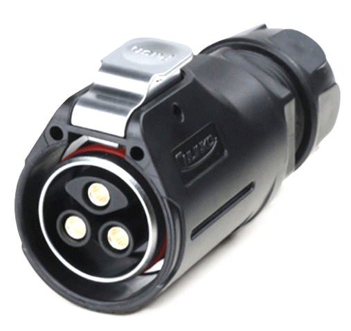 LP20 3-polige vrouwlijke connector Snelle vergrendeling IP67/68 kunststof+metaal
